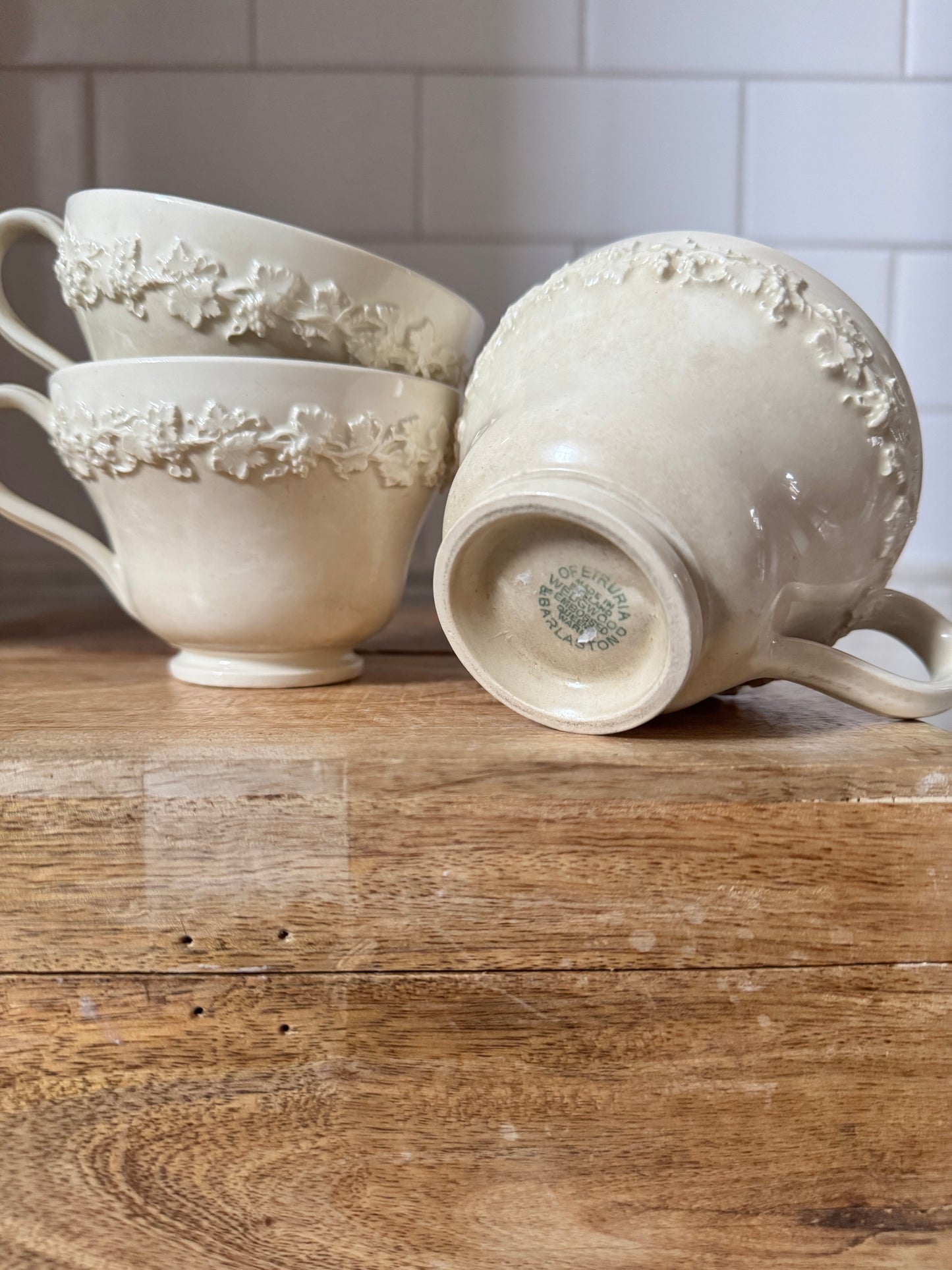 Vintage Wedgwood Teacups | English Bone China | Collectible Tea Set of 4 for Display or Use