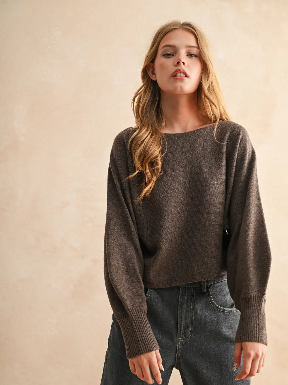 Boat Neck Sweater Top – Soft Knit, Effortless Everyday Basic | Boutique Women’s Sweaters