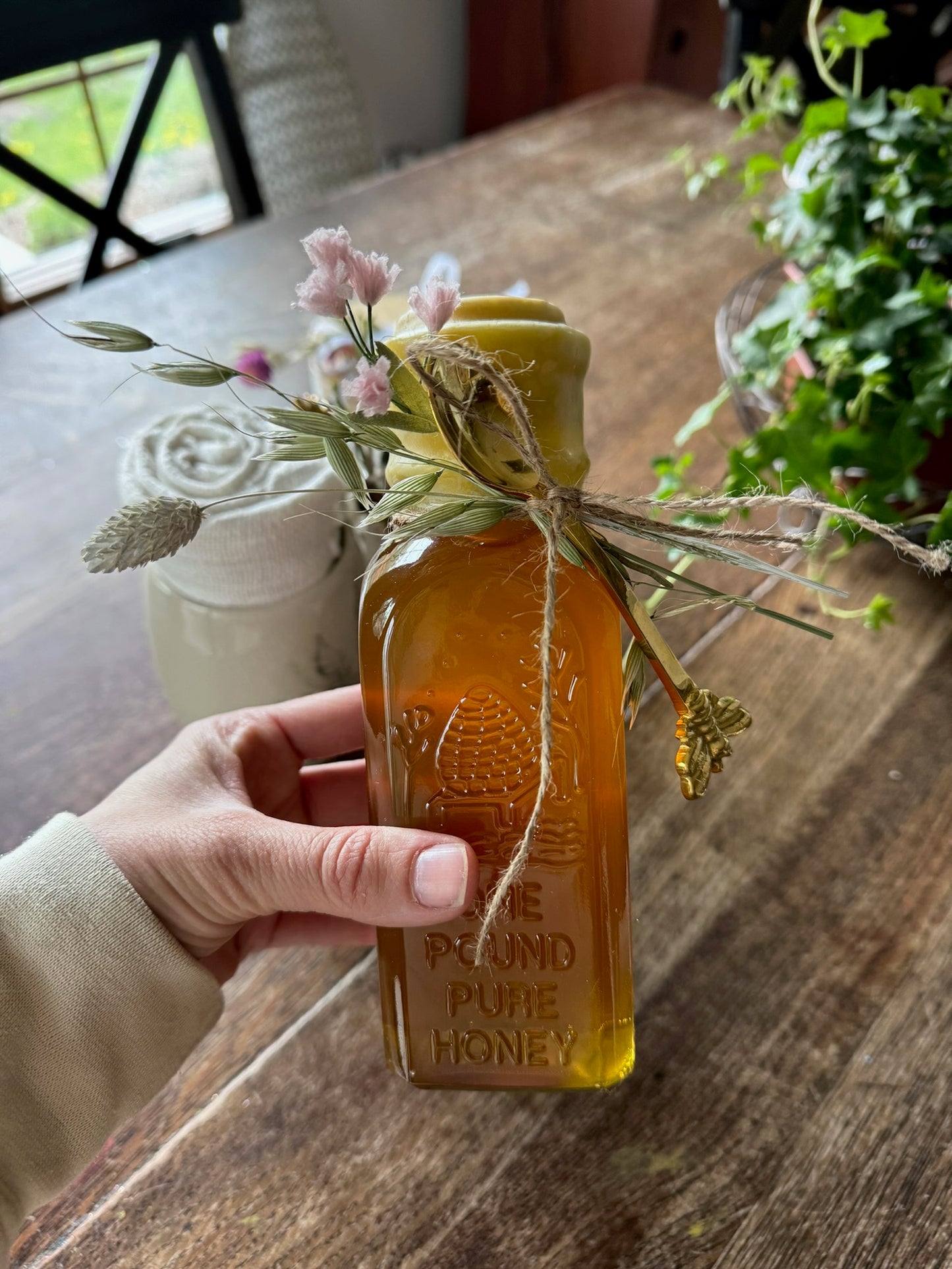 1 Pound Raw Local Honey – Lake County, Illinois | Glass Jar | Small Batch & Wildflower-Infused
