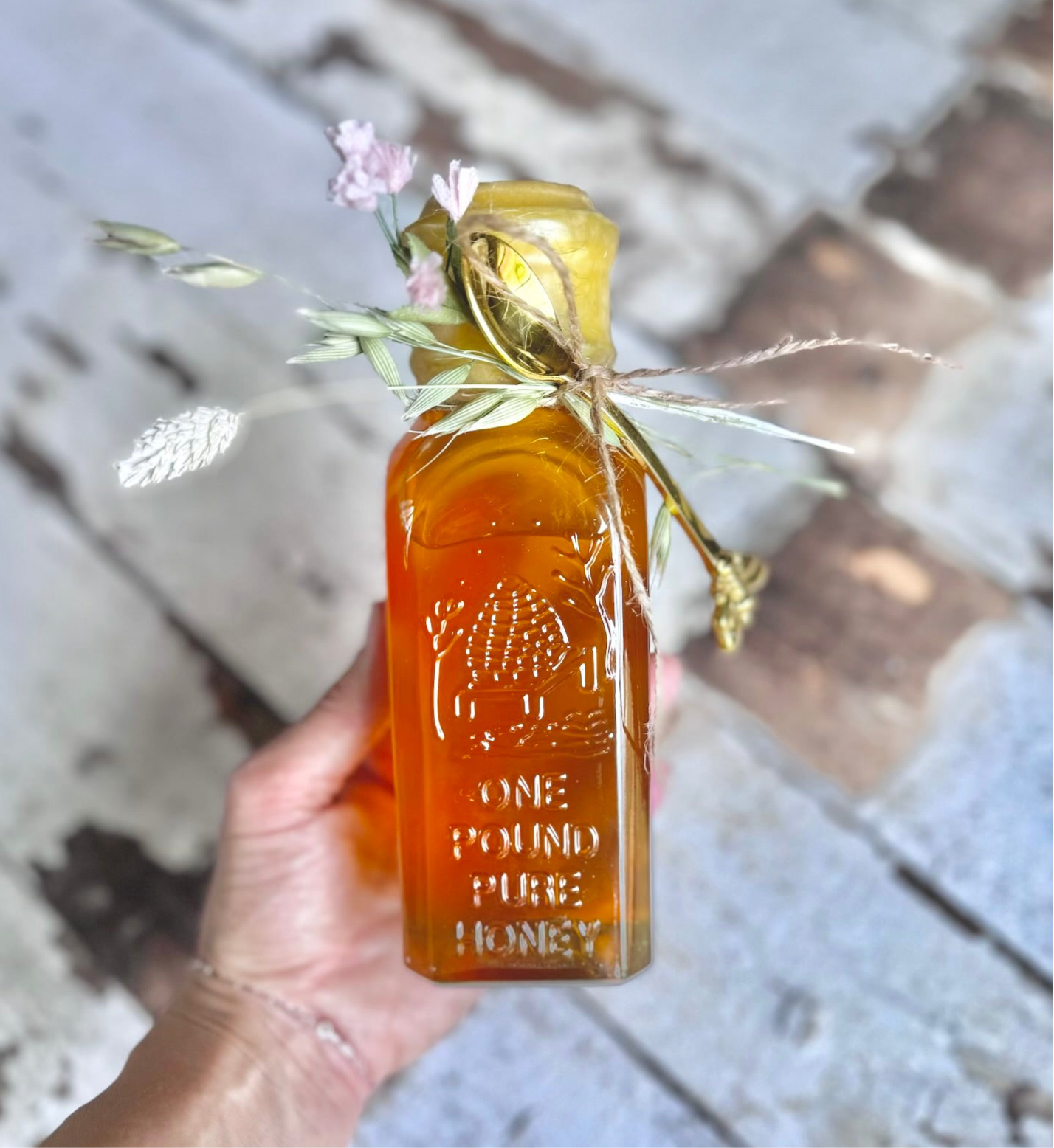 1 Pound Raw Local Honey – Lake County, Illinois | Glass Jar | Small Batch & Wildflower-Infused