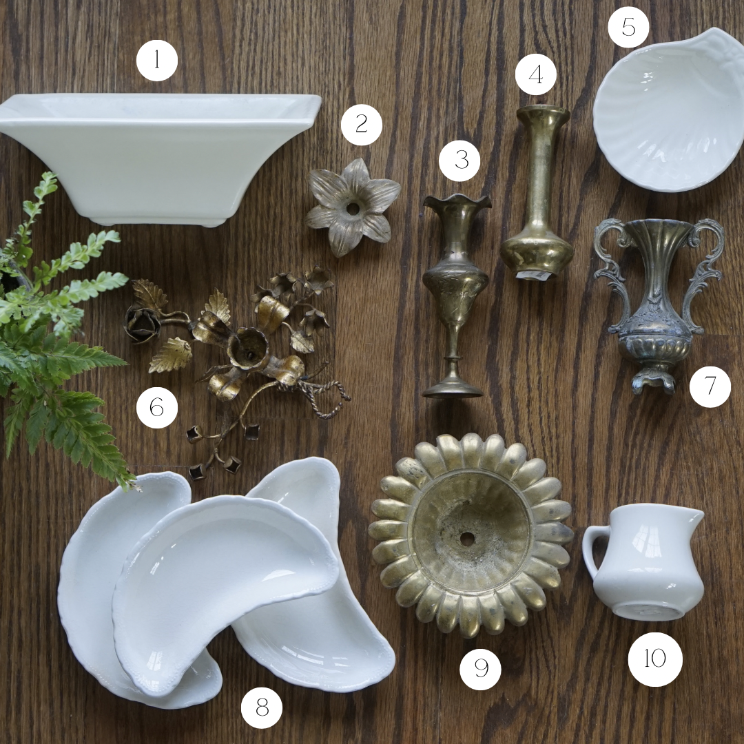 Vintage Brass Candle Holder Single