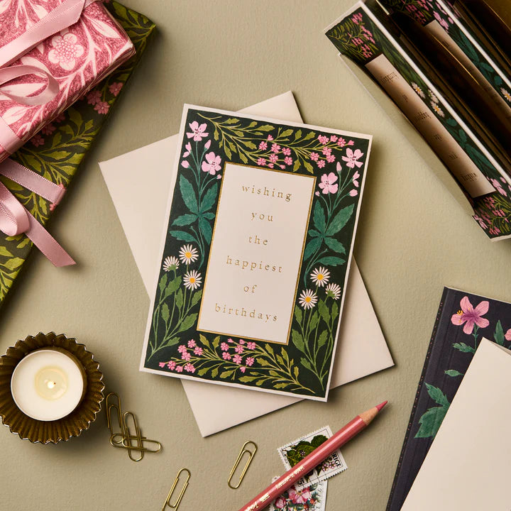 Meadows “Happiest of Birthdays” Greeting Card | Floral Birthday Card Printed on FSC Certified Paper